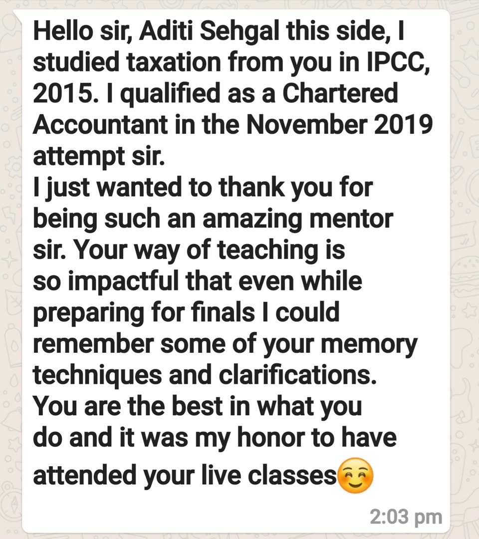 Student message
