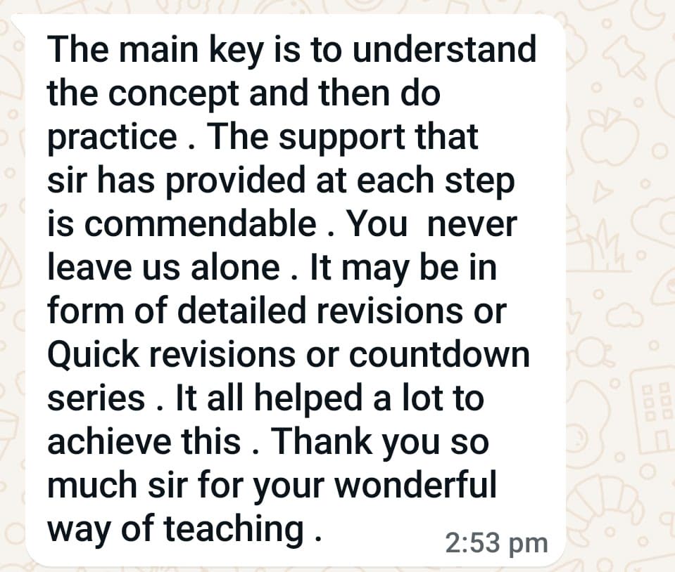 Student message