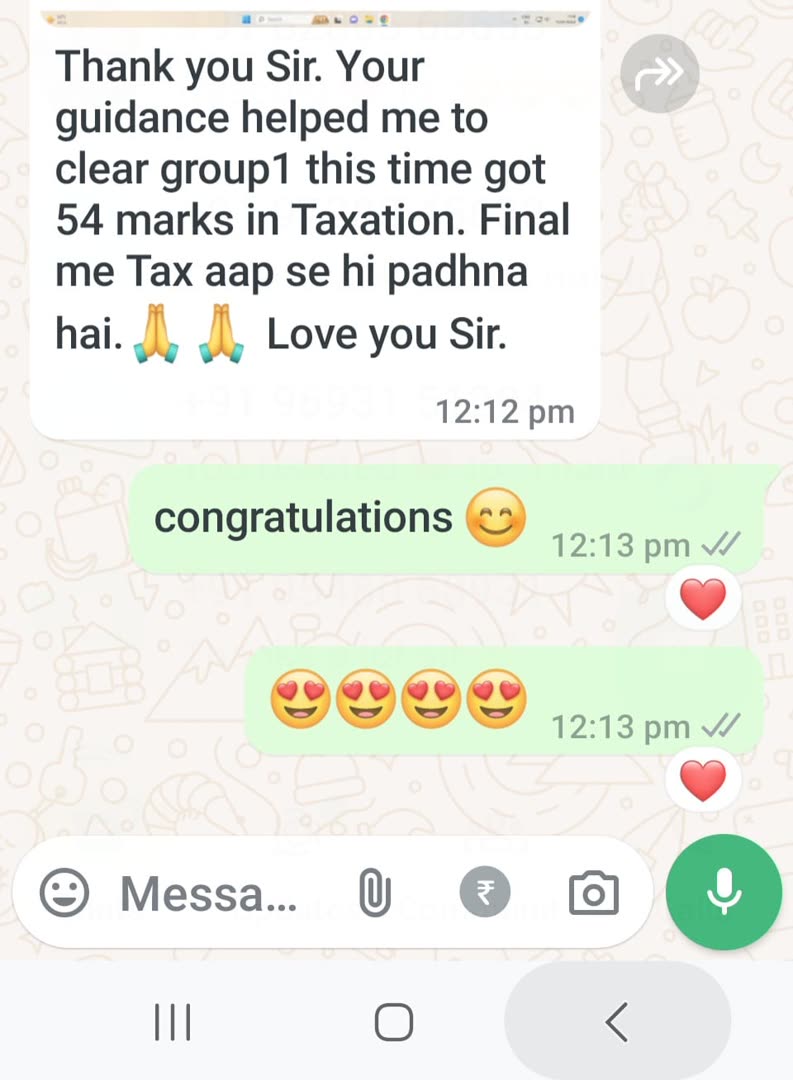 Student message