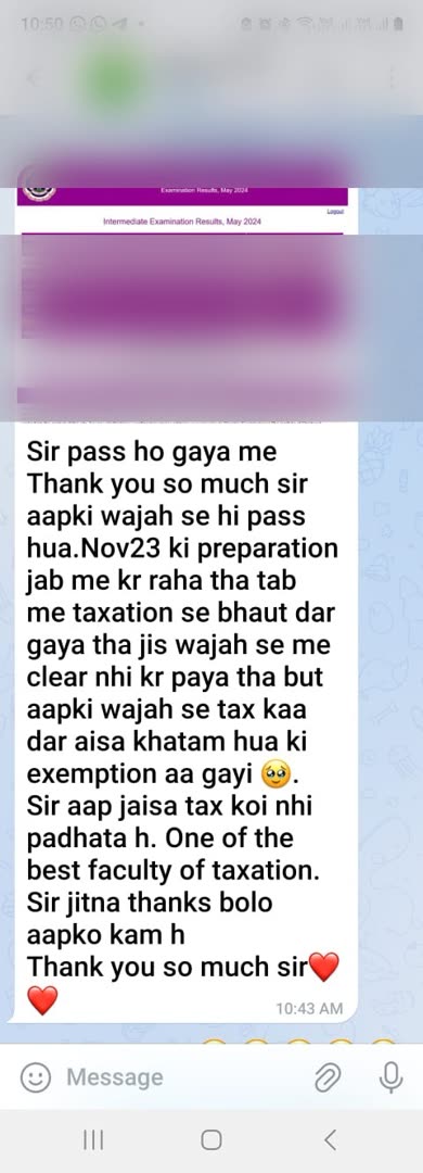 Student message