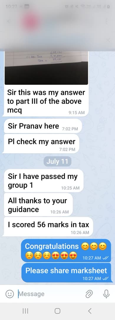 Student message