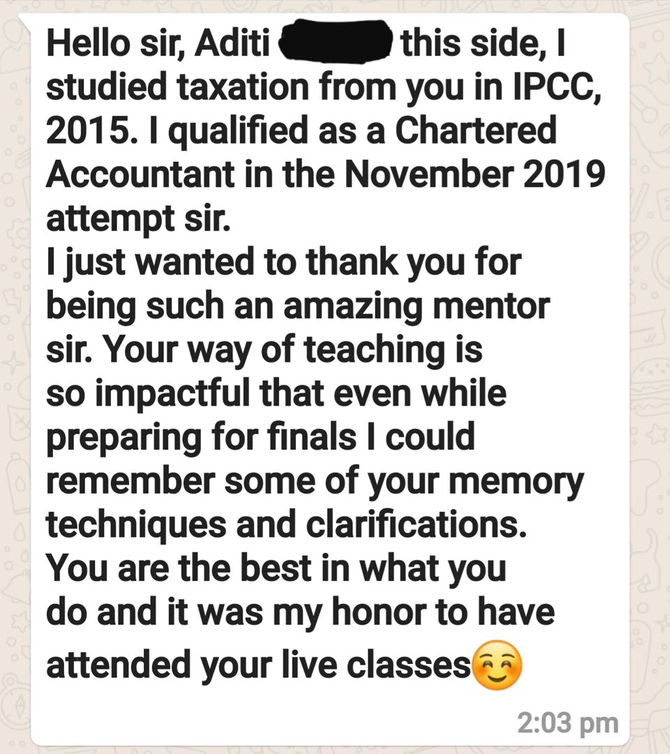 Student message