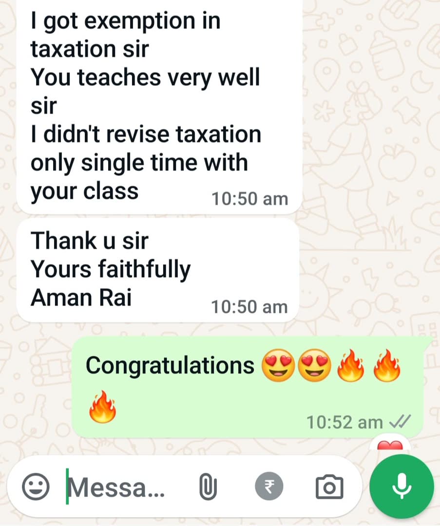 Student message