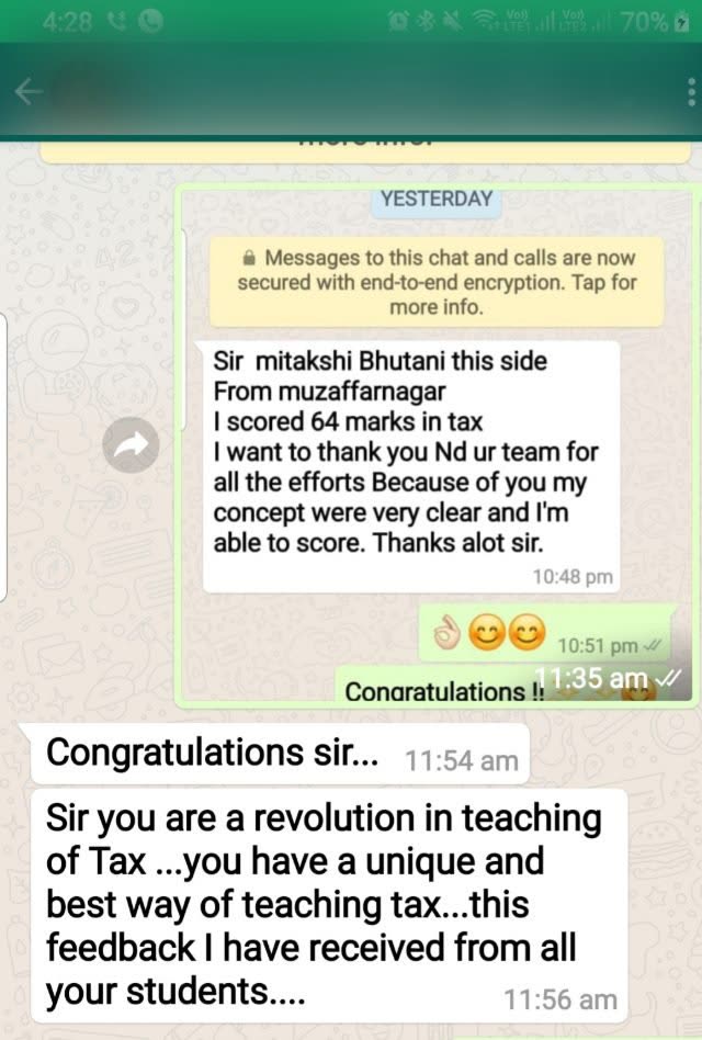 Student message