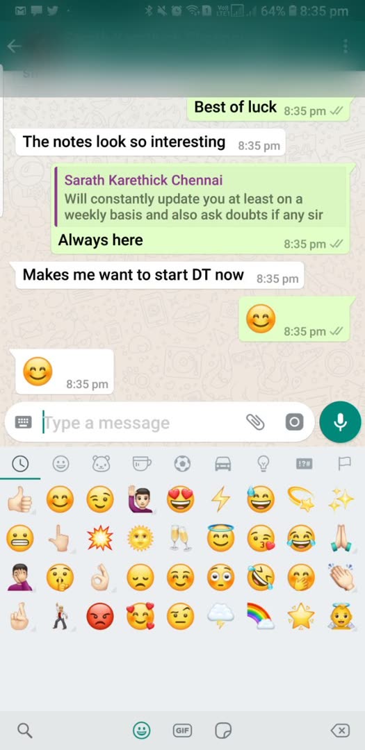 Student message