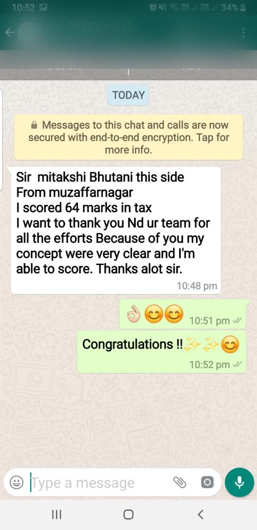 Student message