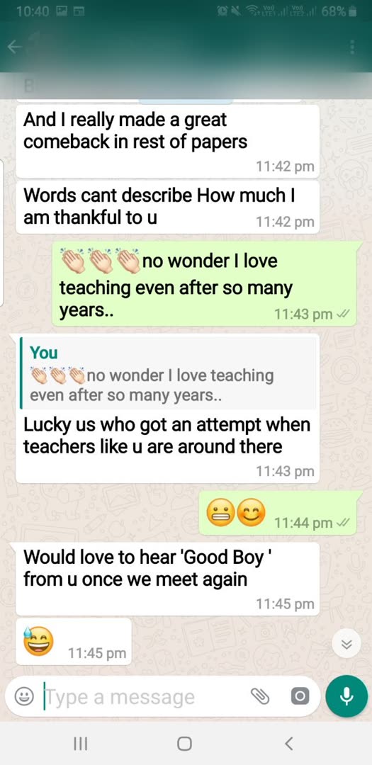 Student message
