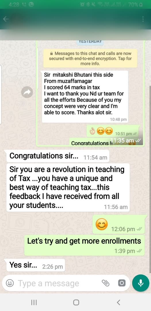 Student message