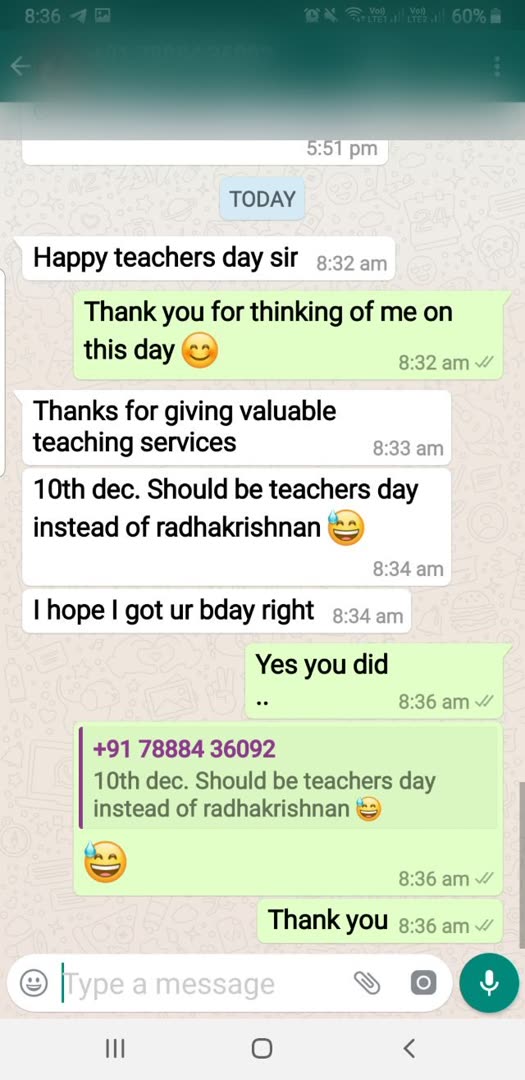 Student message