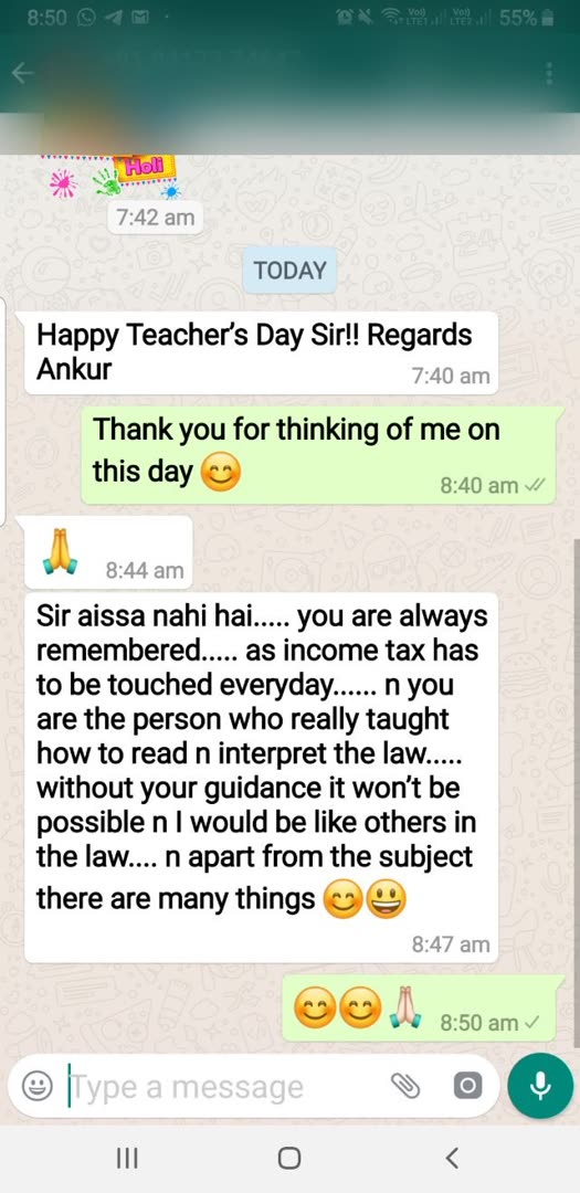 Student message