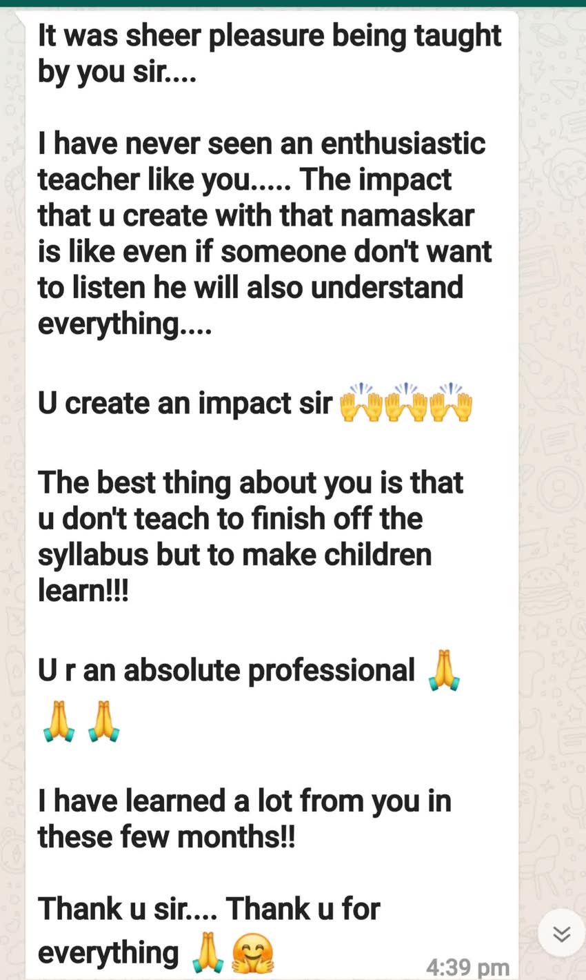 Student message