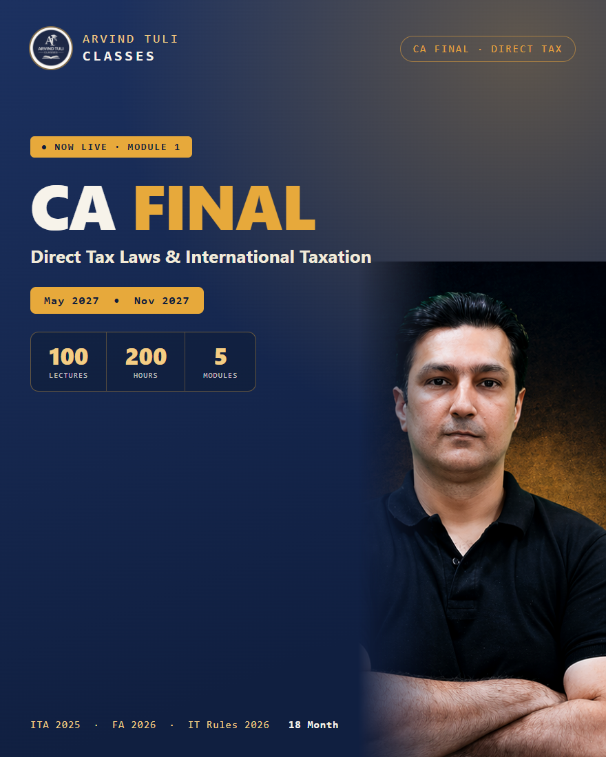 CA Final May / Nov 27 — Classes · 18-month
